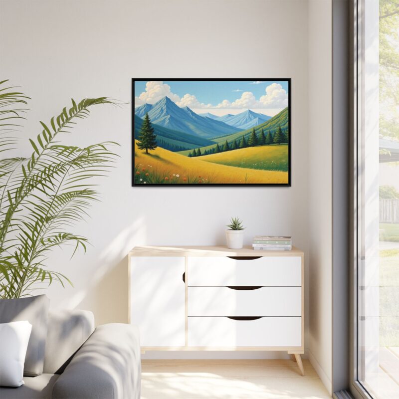 Canvas Prints - Impasto Landscapes: Textured Mountains, Fields, Water - Image 4