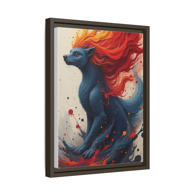Matte Canvas, Framed  Joyful Chaos: Vibrant Colors and Energetic Expression of Happiness - Image 59