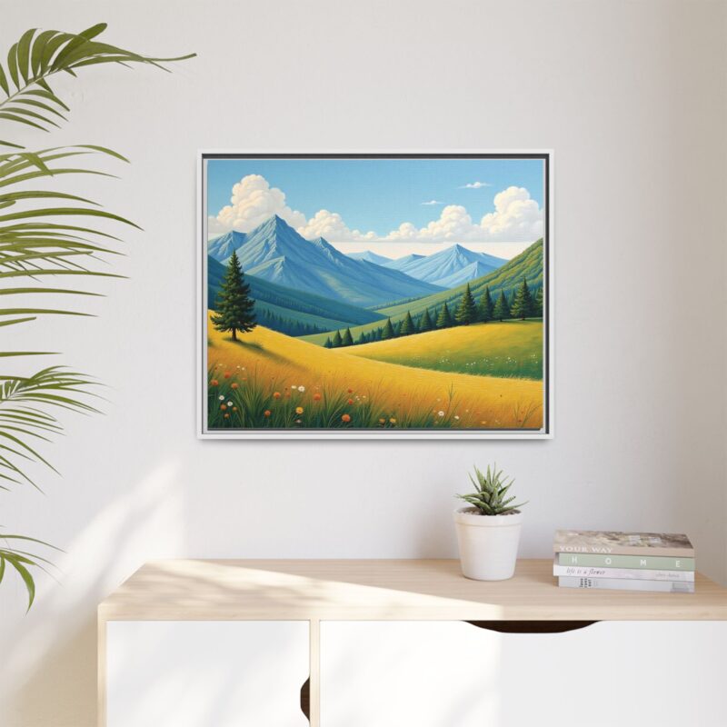 Canvas Prints - Impasto Landscapes: Textured Mountains, Fields, Water - Image 132