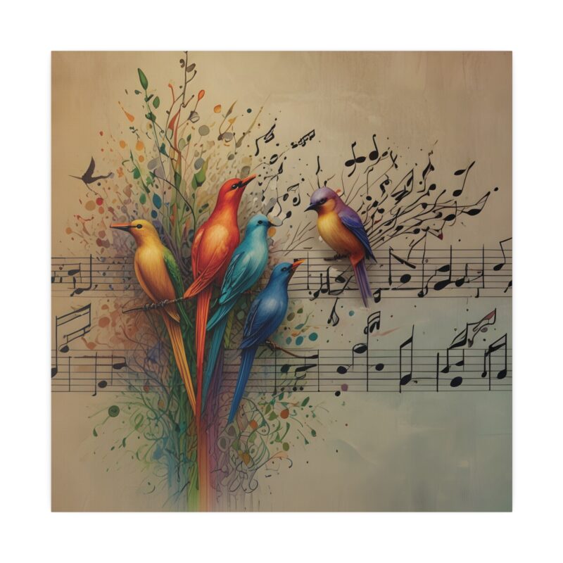 Canvas Wall Art Birds Music Harmony Abstract Design - Image 50