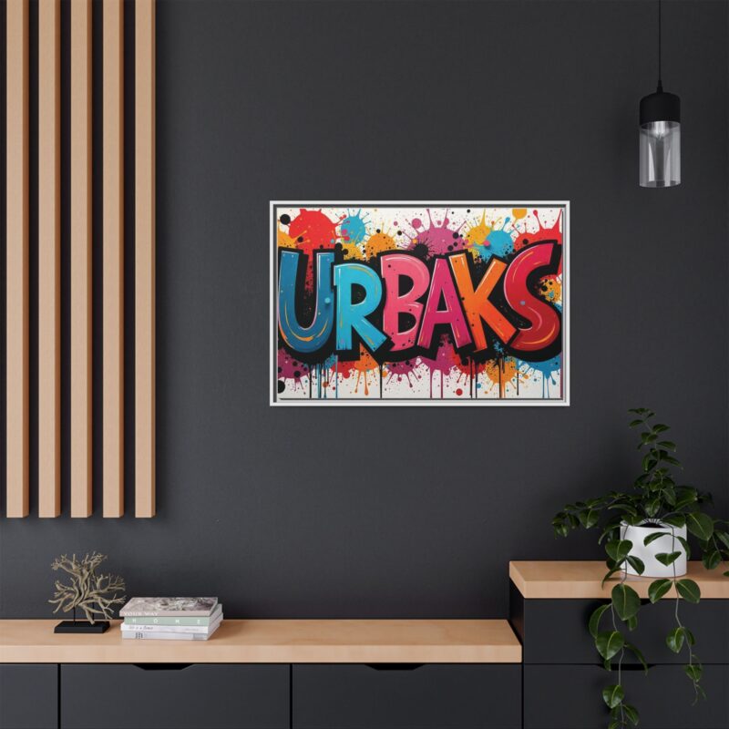 Canvas Wall Art  urban graffiti style with bold and colorful splatters - Image 100