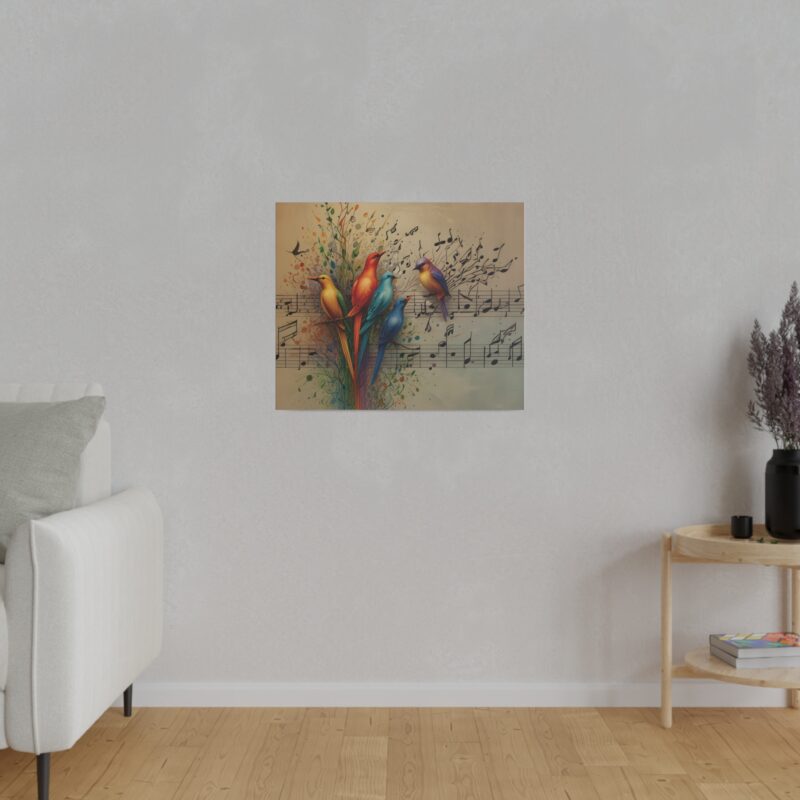 Canvas Wall Art Birds Music Harmony Abstract Design - Image 94