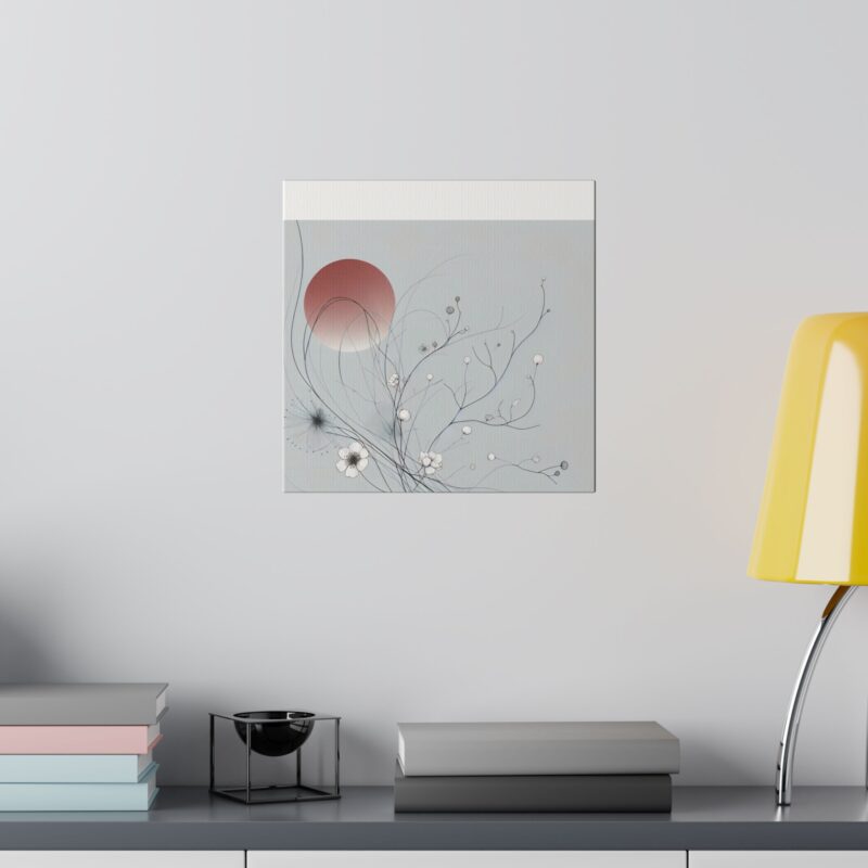 Serenity in Bloom: Japanese Floral Abstract Wall Art - Image 83