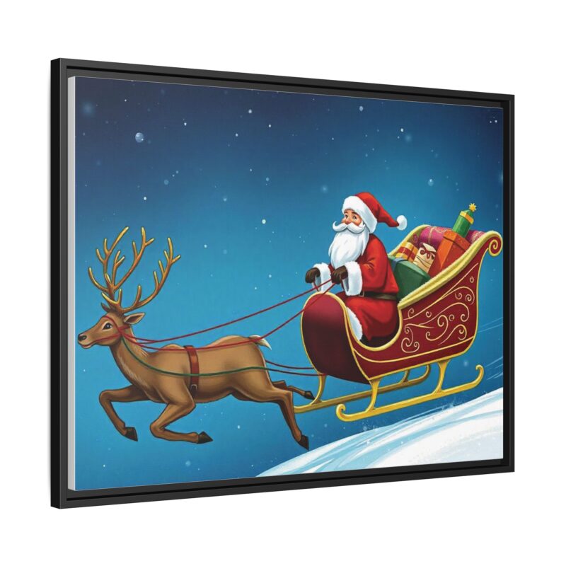 Canvas Print - Traditional Sleigh Ride Santa Claus Christmas Wall Art - Image 15