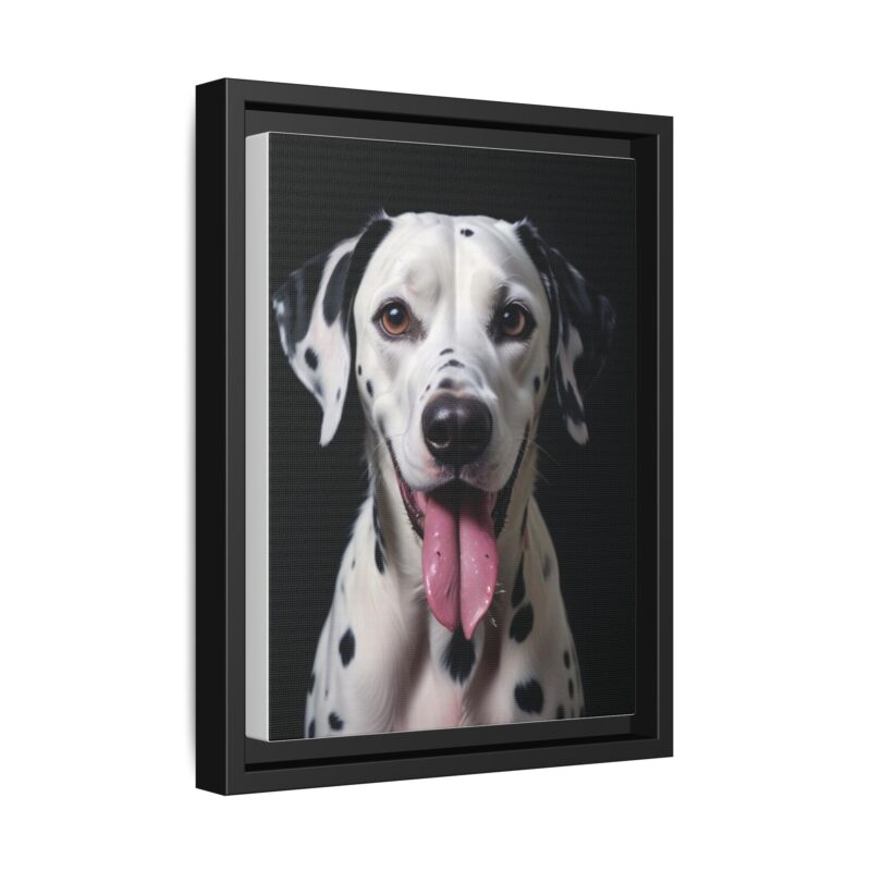 Canvas Art print features a detailed oil painting of a Dalmatian dog with a playful pink tongue sticking out - Image 7