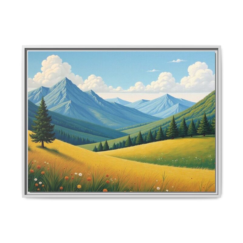 Canvas Prints - Impasto Landscapes: Textured Mountains, Fields, Water - Image 93