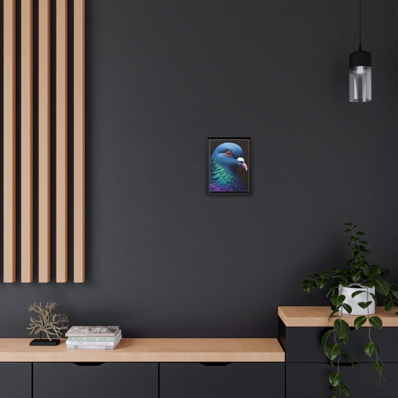 Canvas Print featuring a close-up portrait of a colorful pigeon - Image 8