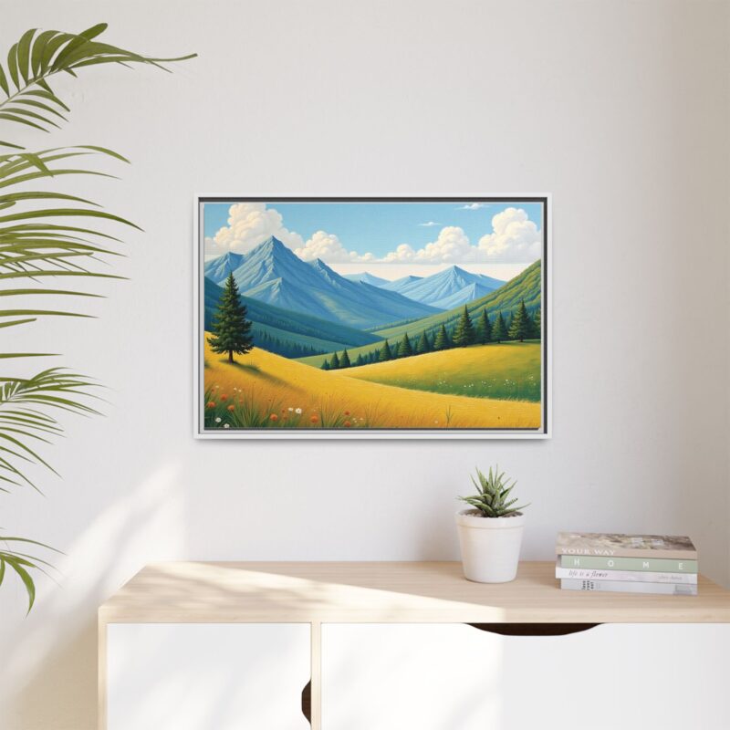 Canvas Prints - Impasto Landscapes: Textured Mountains, Fields, Water - Image 88