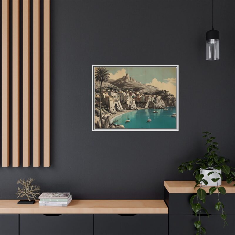 Retro Italian Riviera Travel Poster with Bold Typography Wall Art - Image 94
