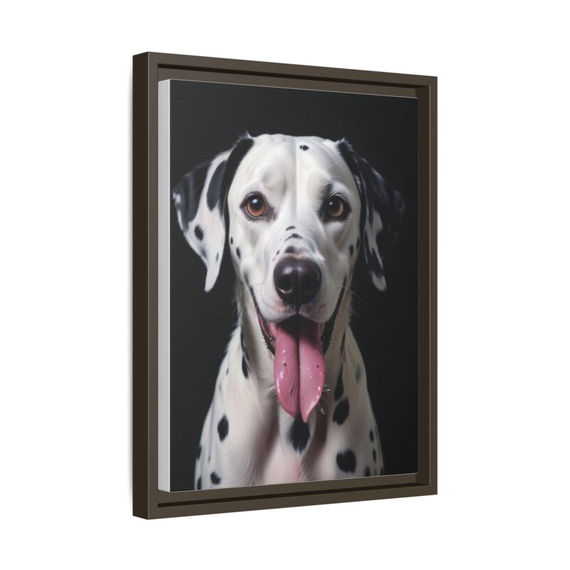 Canvas Art print features a detailed oil painting of a Dalmatian dog with a playful pink tongue sticking out - Image 51