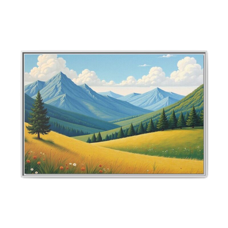 Canvas Prints - Impasto Landscapes: Textured Mountains, Fields, Water - Image 118