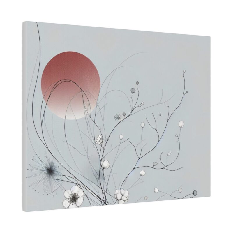 Serenity in Bloom: Japanese Floral Abstract Wall Art - Image 18