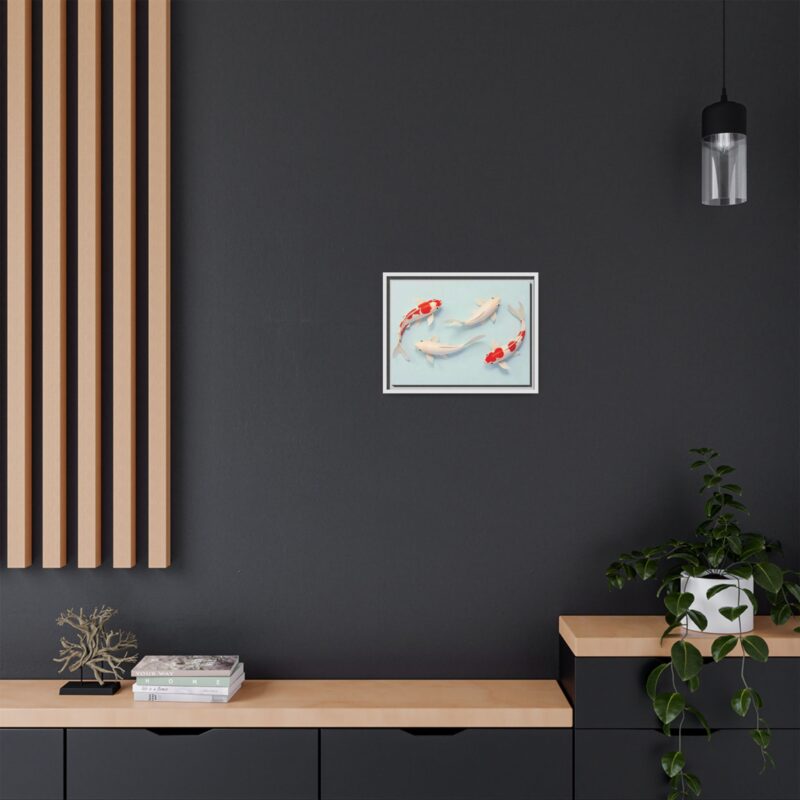Canvas Print - Colorful Koi Fish Swimming in Minimalist Style - Image 61