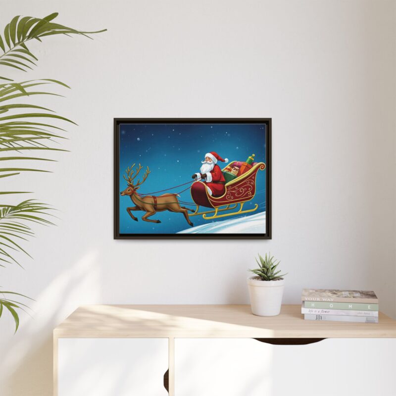Canvas Print - Traditional Sleigh Ride Santa Claus Christmas Wall Art - Image 28