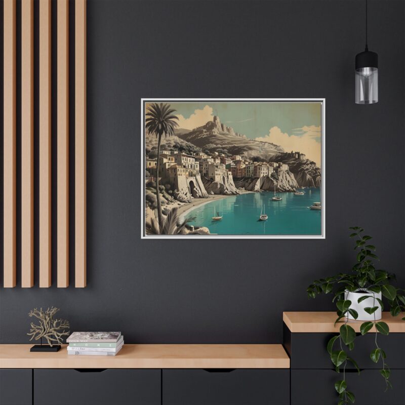Retro Italian Riviera Travel Poster with Bold Typography Wall Art - Image 112