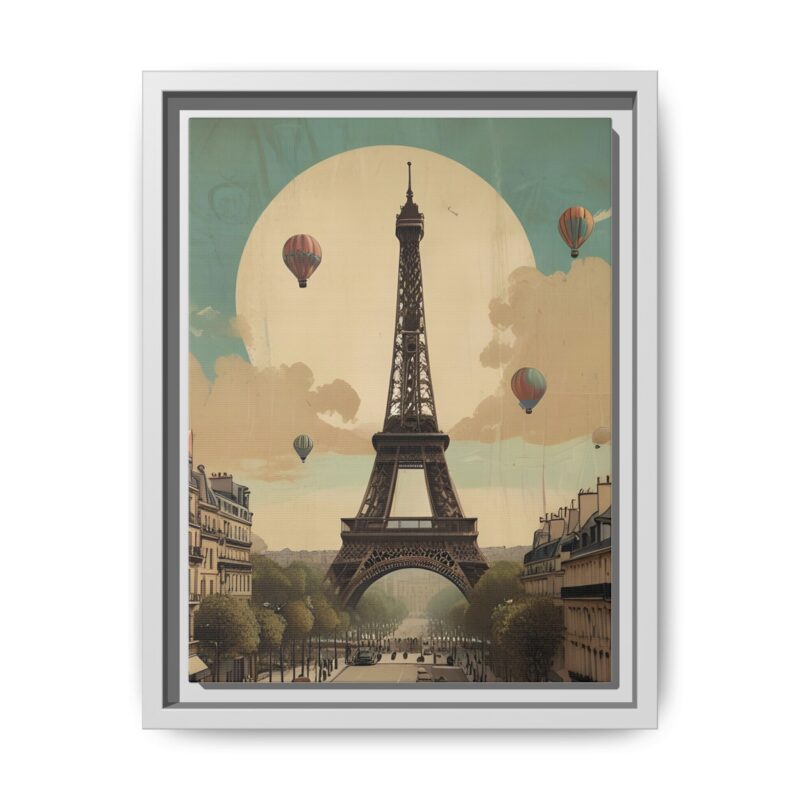 Romantic Vintage Paris Canvas Art Nouveau Typography - Image 29