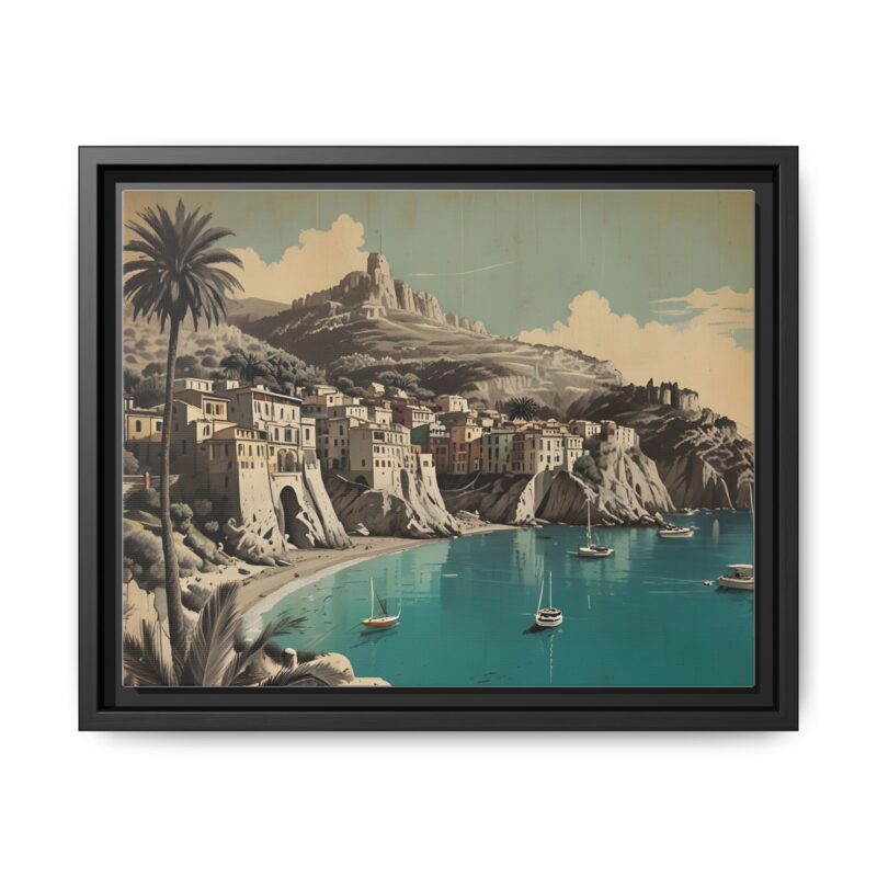 Retro Italian Riviera Travel Poster with Bold Typography Wall Art - Image 10