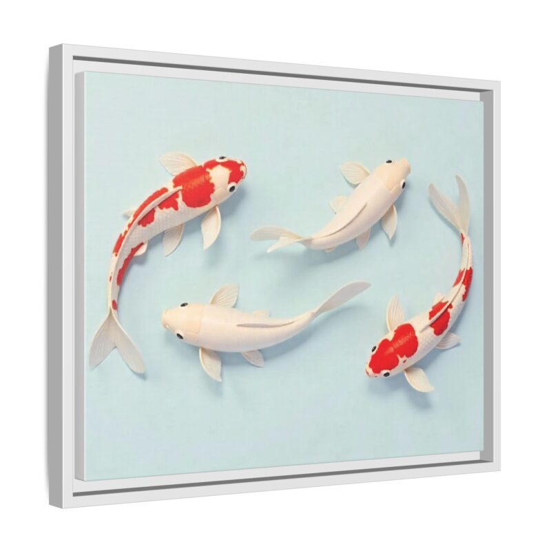 Canvas Print - Colorful Koi Fish Swimming in Minimalist Style - Image 71