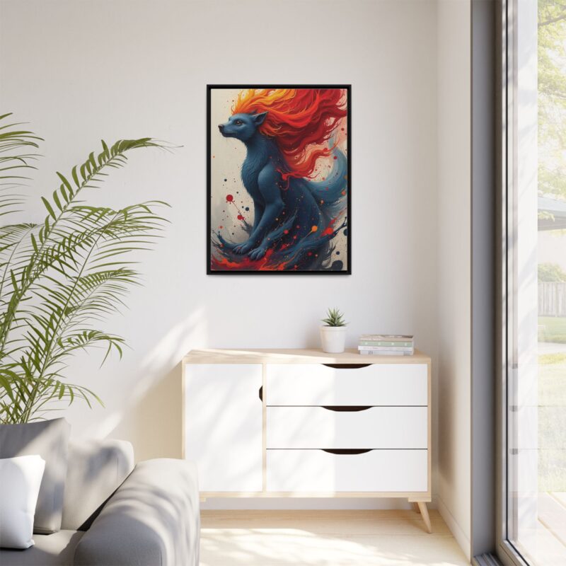 Matte Canvas, Framed  Joyful Chaos: Vibrant Colors and Energetic Expression of Happiness - Image 37