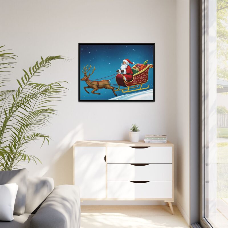 Canvas Print - Traditional Sleigh Ride Santa Claus Christmas Wall Art - Image 24