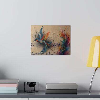 Canvas Wall Art - Minimalist Bird and Music Art: Perfect for Nature Lovers