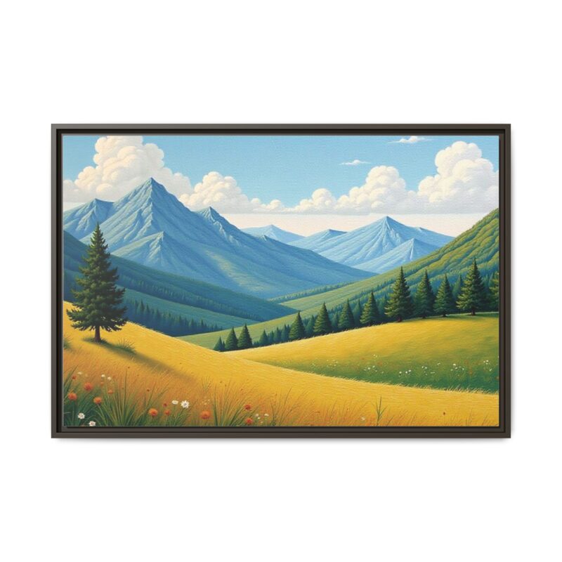 Canvas Prints - Impasto Landscapes: Textured Mountains, Fields, Water - Image 96