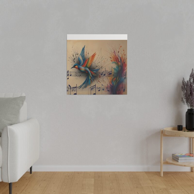 Canvas Wall Art - Minimalist Bird and Music Art: Perfect for Nature Lovers - Image 48