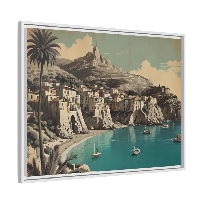 Retro Italian Riviera Travel Poster with Bold Typography Wall Art - Image 102