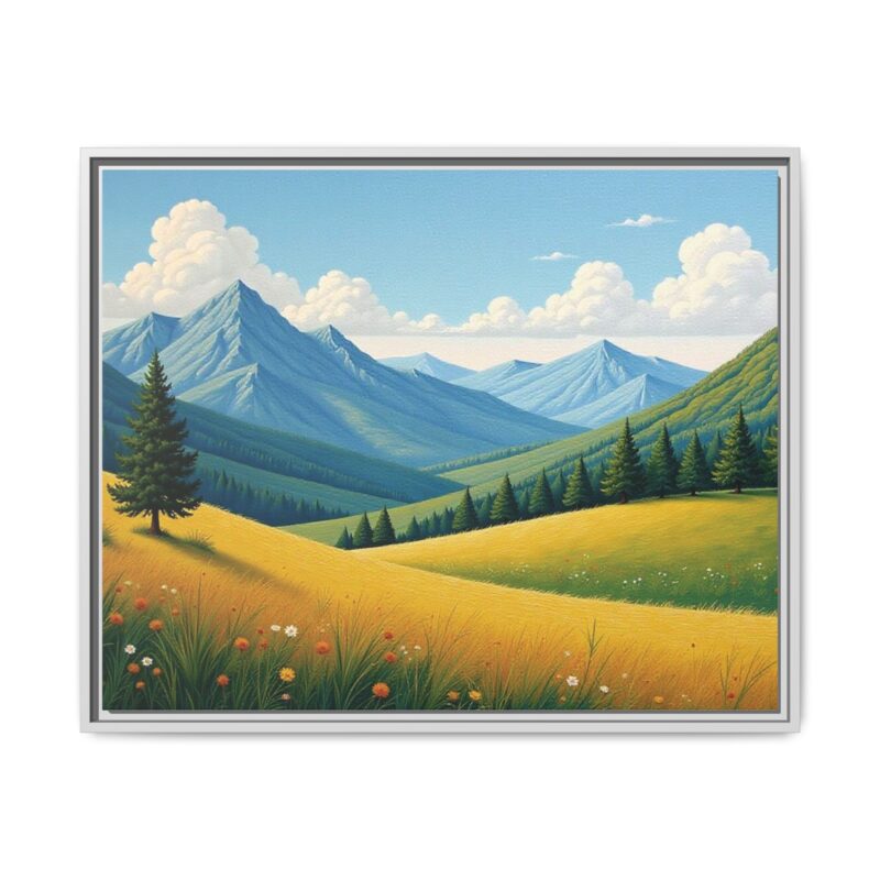 Canvas Prints - Impasto Landscapes: Textured Mountains, Fields, Water - Image 130