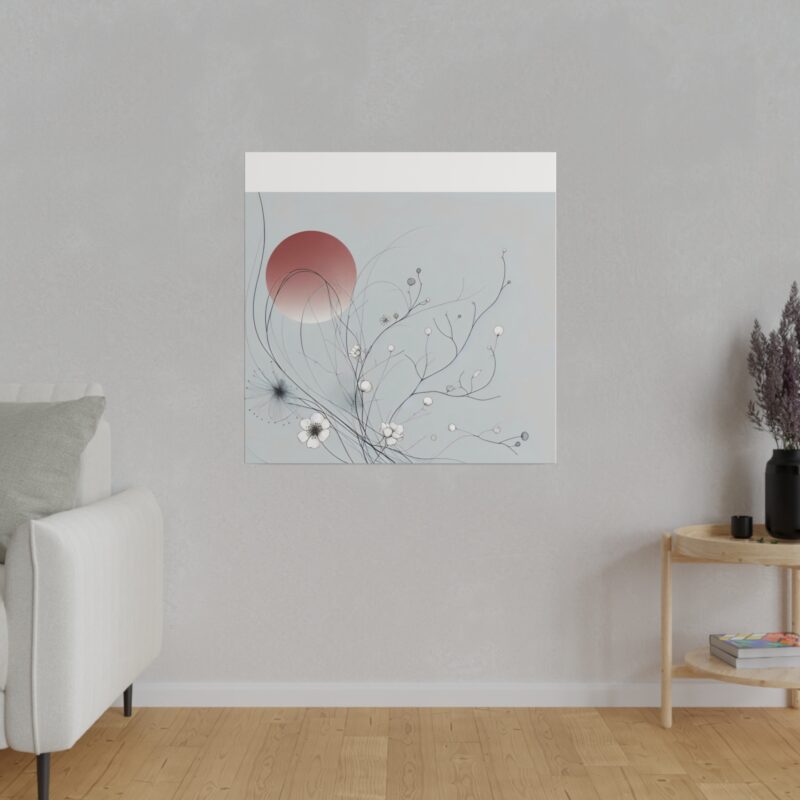 Serenity in Bloom: Japanese Floral Abstract Wall Art - Image 100