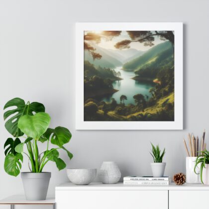 Mountain Majesty: Canvas Wall Art of a Peaceful Stream and River for Living Room and Office Décor"