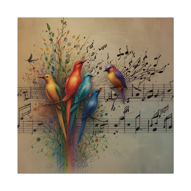 Canvas Wall Art Birds Music Harmony Abstract Design - Image 42