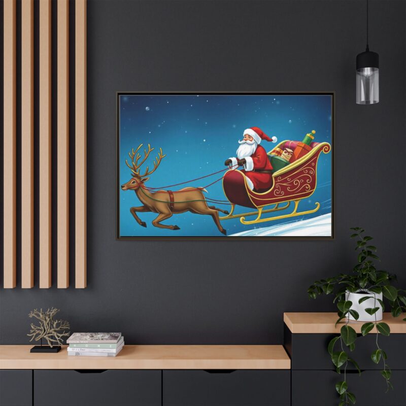 Canvas Print - Traditional Sleigh Ride Santa Claus Christmas Wall Art - Image 65