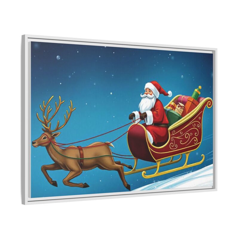 Canvas Print - Traditional Sleigh Ride Santa Claus Christmas Wall Art - Image 55