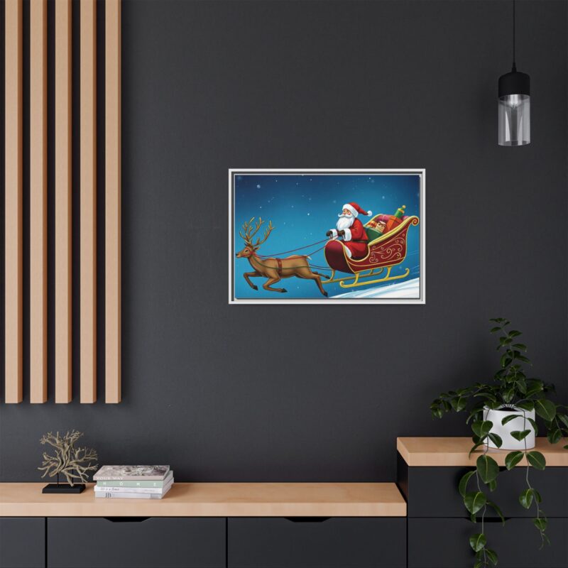 Canvas Print - Traditional Sleigh Ride Santa Claus Christmas Wall Art - Image 37