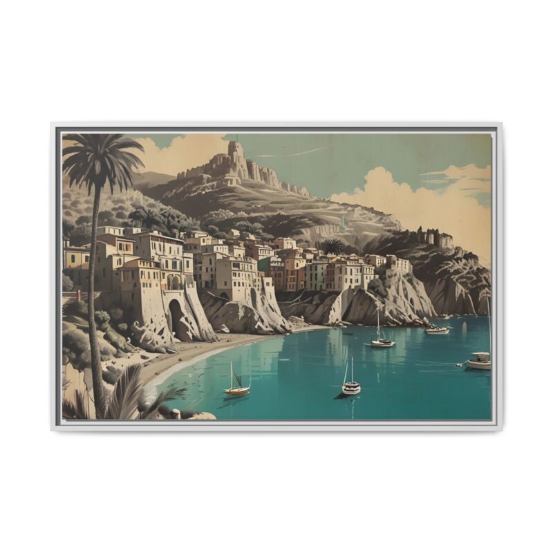Retro Italian Riviera Travel Poster with Bold Typography Wall Art - Image 101
