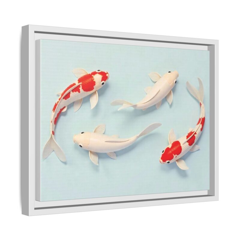 Canvas Print - Colorful Koi Fish Swimming in Minimalist Style - Image 63