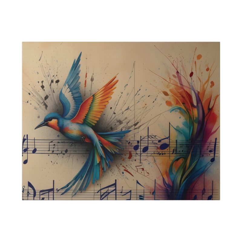 Canvas Wall Art - Minimalist Bird and Music Art: Perfect for Nature Lovers - Image 14