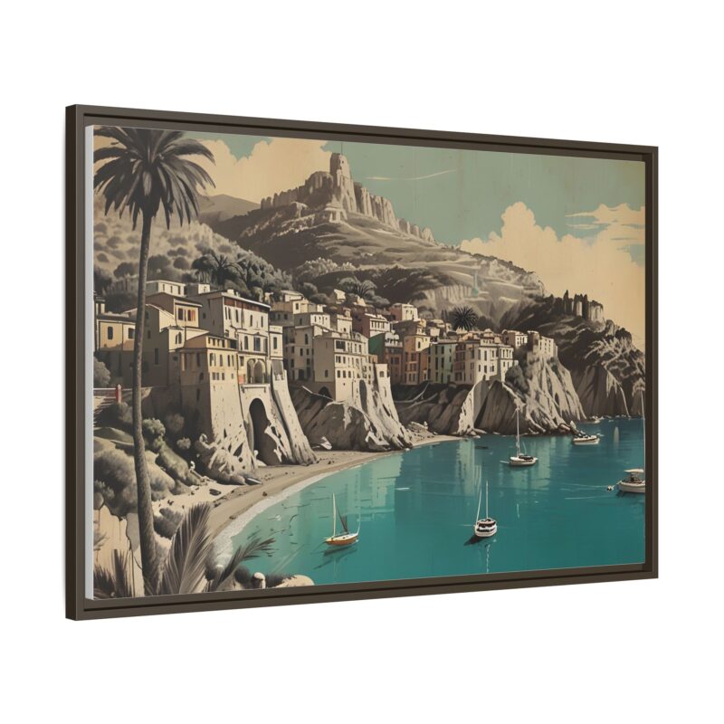 Retro Italian Riviera Travel Poster with Bold Typography Wall Art - Image 98