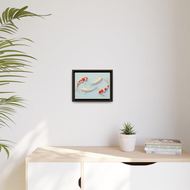 Canvas Print - Colorful Koi Fish Swimming in Minimalist Style - Image 44