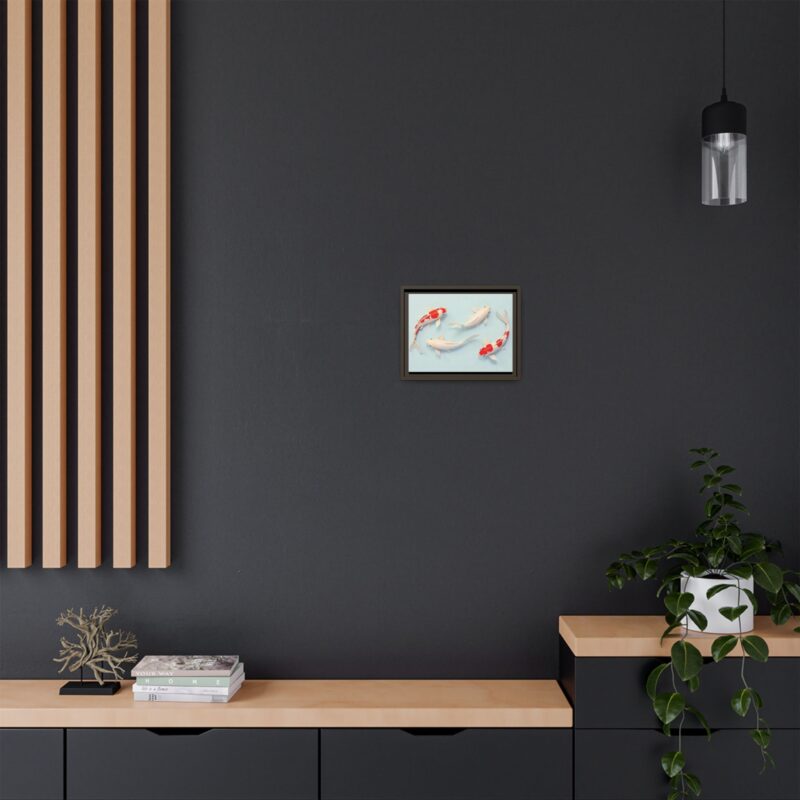 Canvas Print - Colorful Koi Fish Swimming in Minimalist Style - Image 41