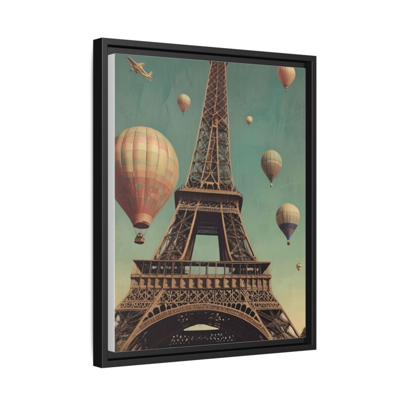 Vintage Paris Travel Canvas art with Hot Air Balloons and Street Lamps - Image 19
