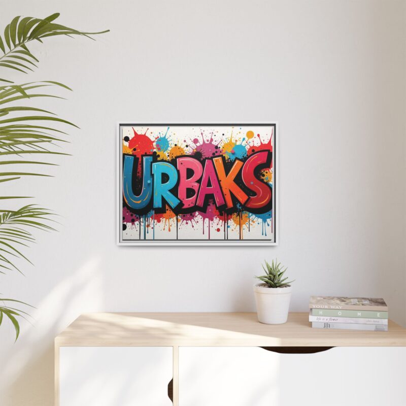 Canvas Wall Art  urban graffiti style with bold and colorful splatters - Image 80