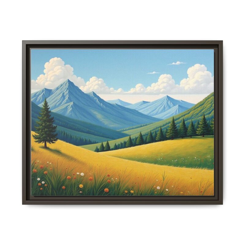 Canvas Prints - Impasto Landscapes: Textured Mountains, Fields, Water - Image 66