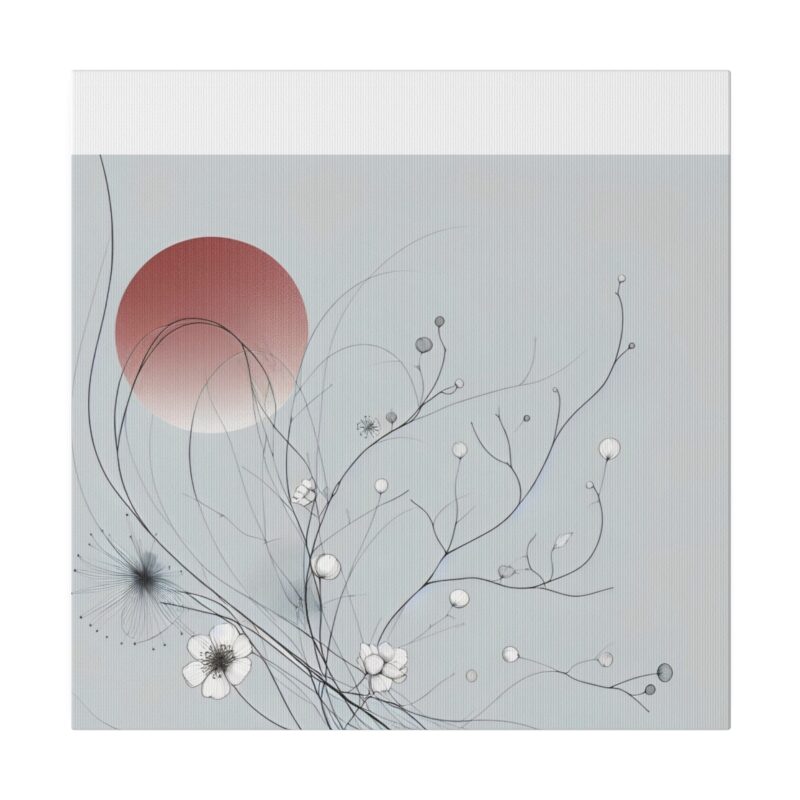 Serenity in Bloom: Japanese Floral Abstract Wall Art - Image 88