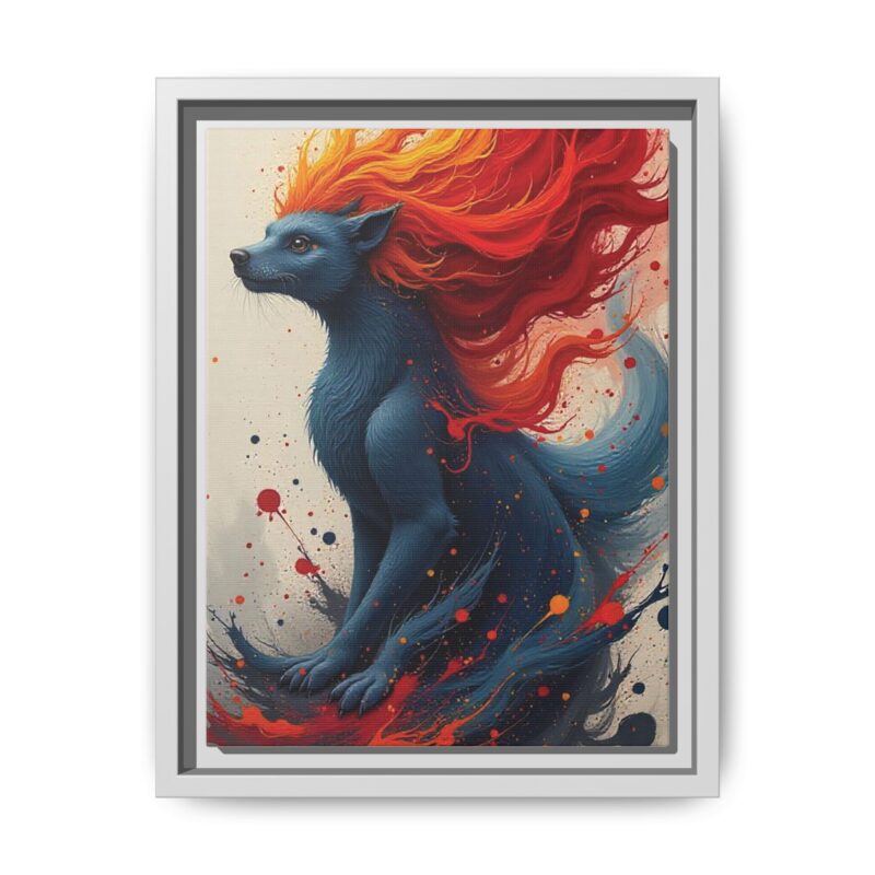 Matte Canvas, Framed  Joyful Chaos: Vibrant Colors and Energetic Expression of Happiness - Image 46