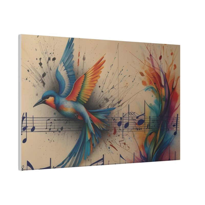 Canvas Wall Art - Minimalist Bird and Music Art: Perfect for Nature Lovers - Image 63