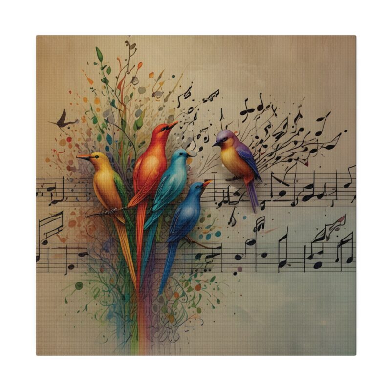 Canvas Wall Art Birds Music Harmony Abstract Design - Image 81