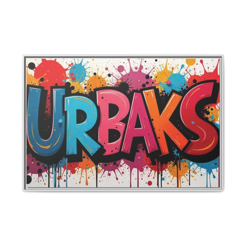 Canvas Wall Art  urban graffiti style with bold and colorful splatters - Image 118
