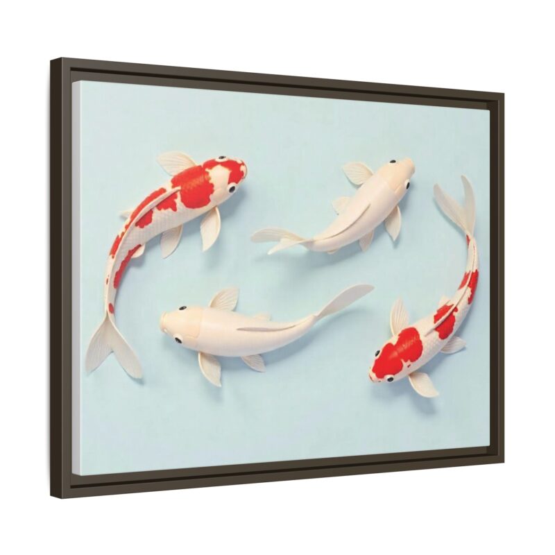 Canvas Print - Colorful Koi Fish Swimming in Minimalist Style - Image 75